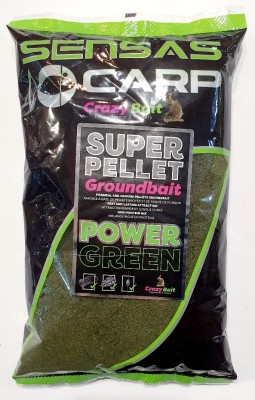 ZANĘTA SENSAS SUPER PELLET POWER GREEN GROUNDBAIT 1kg [43836]