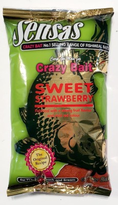 ZANĘTA SENSAS CRAZY BAIT SWEET STRAWBERRY 1kg (truskawka na karpie) [71741]