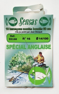 PRZYPONY SENSAS SPECIAL ANGLAISE #16 0.14mm/40CM (op. 10szt) [55168] 