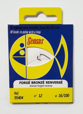 PRZYPONY SENSAS BRONZE RENVERSE #12 0.16mm/50CM (op. 10szt) [55404] 