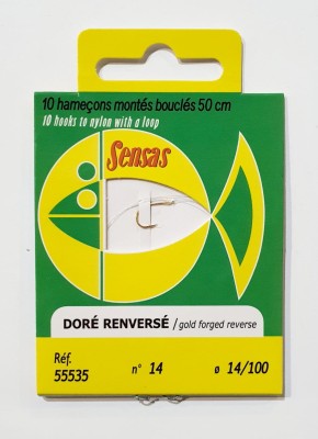 PRZYPONY SENSAS DORE RENVERSE #14 0.14mm/50CM (op. 10szt) [55535] 