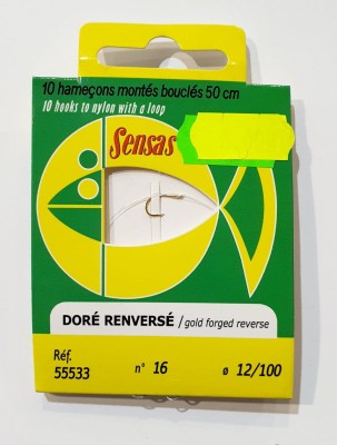 PRZYPONY SENSAS DORE RENVERSE #16 0.12mm/50CM (op. 10szt) [55533] 