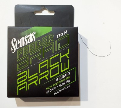 PLECIONKA SENSAS BLACK ARROW 0,08mm 130m TONĄCA FEEDER