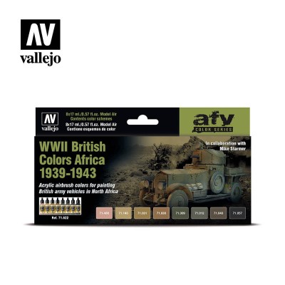 VALLEJO 71622 WWII British Colors Africa 1939-1943 [PAINT SET]