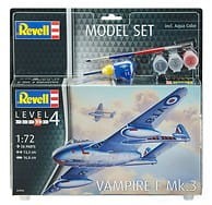 REVELL 63934 1:72 VAMPIRE F MK3 (Model SET)