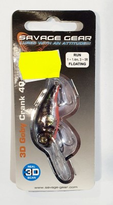 Y SG 62160 3D GOBY CRANK 4cm 3,5g RED&BL