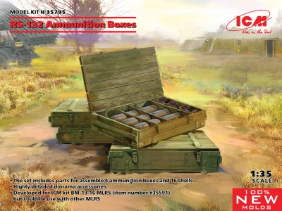 ICM 35795 1:35 RS-132 Ammunition Boxes (skrzynki na amunicję)