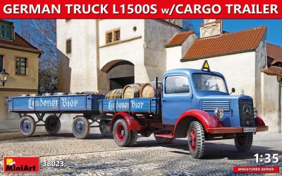 MINIART 38023 1:35 German Truck L1500S w/Cargo Trailer