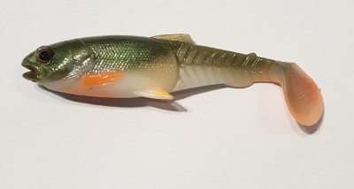 Savage Gear CRAFT CANNIBAL 12,5cm - OLIVE PEARL HOT ORANGE PADDLETAIL [71824] 