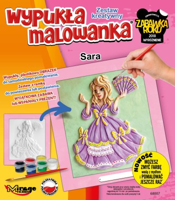 Wypukła Malowanka Księżniczka - Sara (68007) Zestaw Kreatywny 
