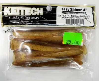 KEITECH EASY SHINER 4" (10cm) LT#28 Pumpkin Yellow opak.- 7szt.