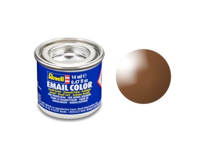 REVELL ENAMEL 32180 MUD BROWN [GLOSS] 14ml (RAL8003) 