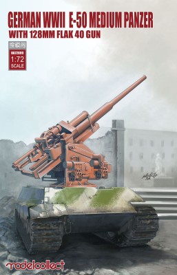 MODELCOLLECT UA72099 1:72 German WWII E-50 with 128mm Flak