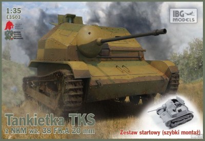 IBG E3503 1:35 Tankietka TKS z NKM wz.38 FK-A 20mm