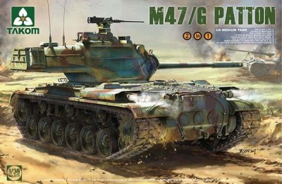 TAKOM 2070 1:35 US Medium Tank M47/G Patton 2 in 1
