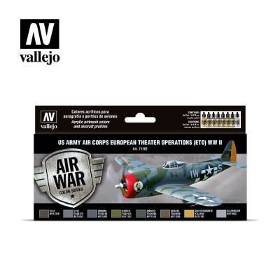 VALLEJO 71182 US Army Air Corps European Theater Operations (ETO) WWII [PAINT SET]