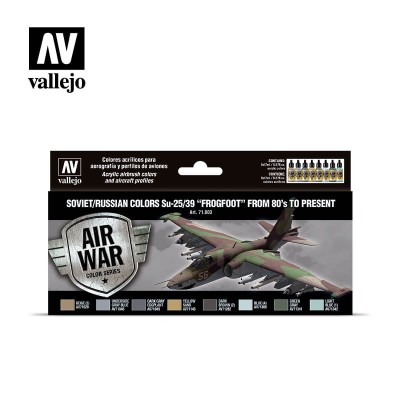 VALLEJO 71603 Soviet/Russian colors Su-25/39 “Frogfoot” from 80’s to present [PAINT SET]