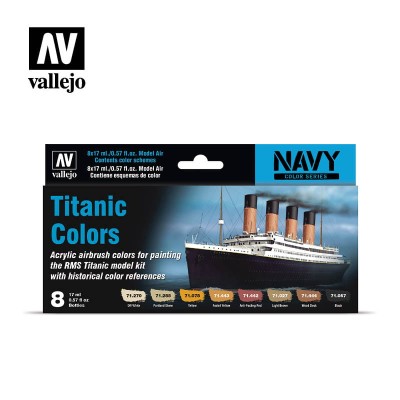 VALLEJO 71646 NAVY Colors Series - Titanic Colors [PAINT SET]