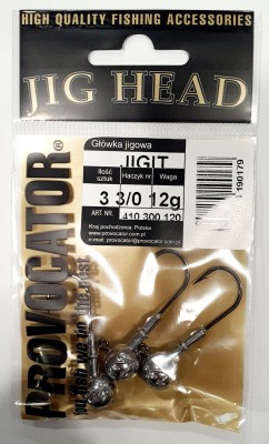 GŁÓWKA JIGOWA PROVOCATOR hak nr 3/0 waga 12g opak. 3szt