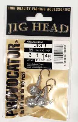 GŁÓWKA JIGOWA PROVOCATOR hak nr 1 waga 14g opak. 3szt