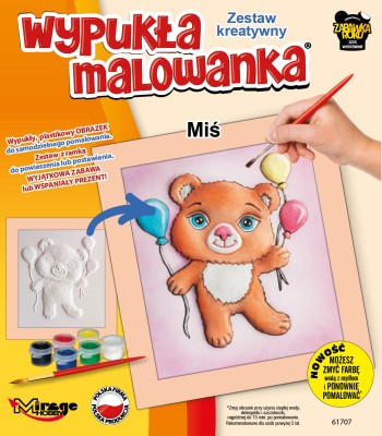 Wypukła Malowanka Mały – Miś (61707) Zestaw Kreatywny