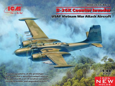 ICM 48279 1:48 B-26K Counter Invader  USAF Vietnam War Attack Aircraft