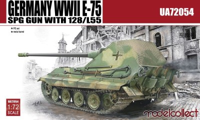 MODELCOLLECT UA72139 1:72 Germany WWII E-75 SPG GUN with 128/L55
