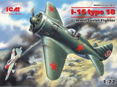 ICM 72072 1:72 I-16 type 18  WWII Soviet Fighter