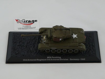 DIE-CAST #32 1:72 M26 PERSHING  33RD ARMORED REGIMENT 3RD ARMORED DIVISION GERMANY - 1945