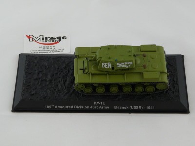 DIE-CAST #46 1:72 KV-1E  109TH ARMOURED DIVISION 43RD ARMY BRIANSK (USSR) - 1941