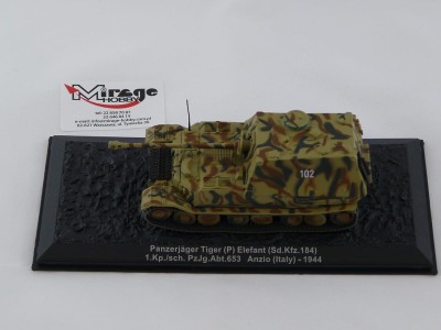 DIE-CAST #6 1:72 PANZERJAGER TIGER (P) ELEFANT (SD.KFZ. 184)  1.KP./SCH. PZJG.ABT.653 ANZIO (ITALY) - 1944