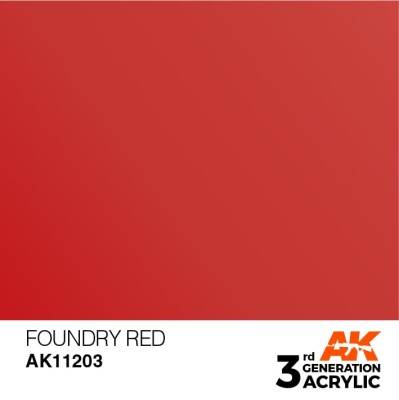 AK 11203 3GA FOUNDRY RED (METALLIC) 17ml