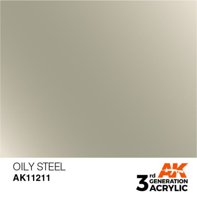 AK 11211 3GA OILY STEEL (METALLIC) 17ml