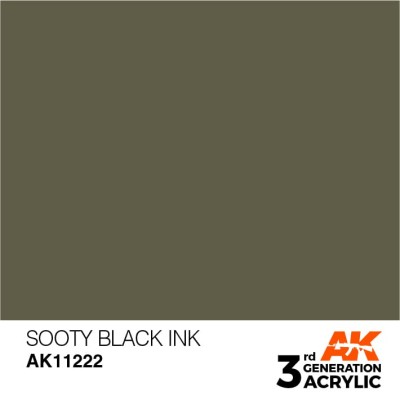 AK 11222 INK SOOTY BLACK 17ml