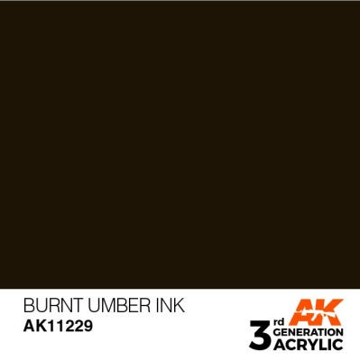 AK 11229 3GA INK BURNT UMBER 17ml