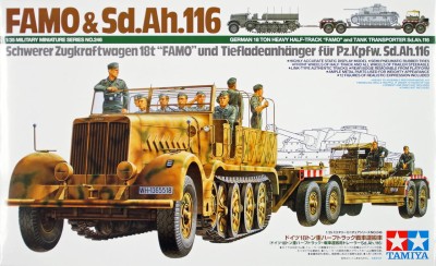 Tamiya 35246 1:35 GERMAN 18 TON HEAVY HALF-TRACK "FAMO" AND TANK TRANSPORTER Sd.Ah.116