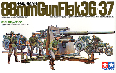 TAMIYA 35017 1:35 German 88mm Gun Flak36/37