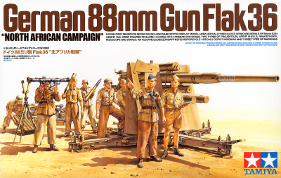 Tamiya 35283 1:35 GERMAN 88mm GUN FLAK 36 "NORTH AFRICAN CAMPAIGN"