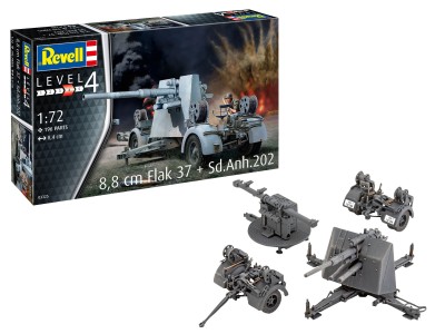 REVELL 03325 1:72 8,8 cm Flak 37 + Sd.Anh.202