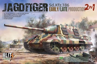 TAKOM 8001 1:35 Jagdtiger Sd.Kfz.186 Early / Late Production, 2 in 1