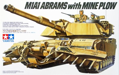 TAMIYA 35158 1:35 U.S. M1A1 ABRAMS WITH MINE PLOW