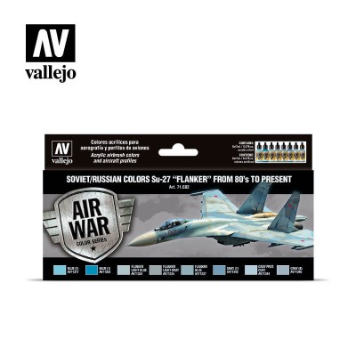 VALLEJO 71602 Soviet/Russian colors Su-27 “Flanker” from 80’s to present [PAINT SET]