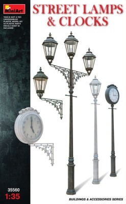 MINIART 35560 1:35 Street Lamps and Clocks
