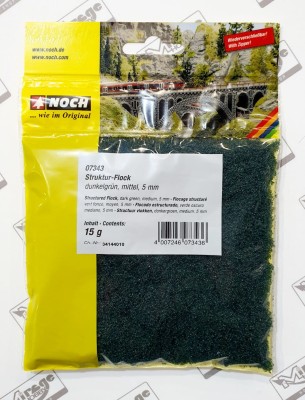 NOCH 07343 POSYPKA GĄBKOWA 5mm 15g DARK GREEN