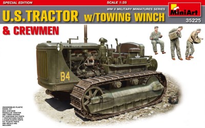 MINIART 35225 1:35 U.S. Tractor w/Towing Winch & Crewmen