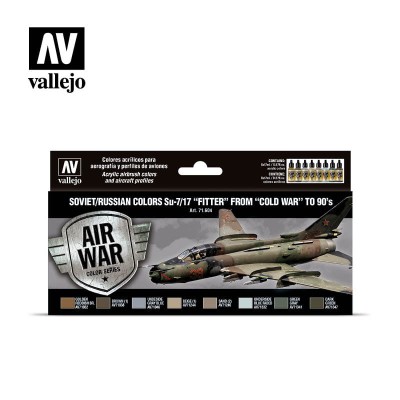 VALLEJO 71604 Soviet/Russian colors Su-7/17 “Fitter” from “Cold War” to 90’s [PAINT SET]