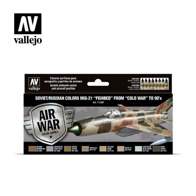 VALLEJO 71607 Soviet/Russian colors MiG-21 “Fishbed” from 50’s to 90’s [PAINT SET]
