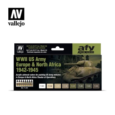 VALLEJO 71625 WWII US Army Europe & North Africa 1942-1945 [PAINT SET]