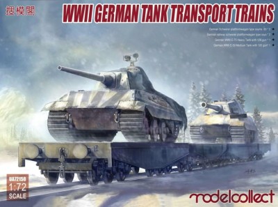 MODELCOLLECT UA72158 1:72 WWII German tank transport trains