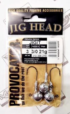 GŁÓWKA JIGOWA PROVOCATOR hak nr 3/0 waga 21g opak. 3szt